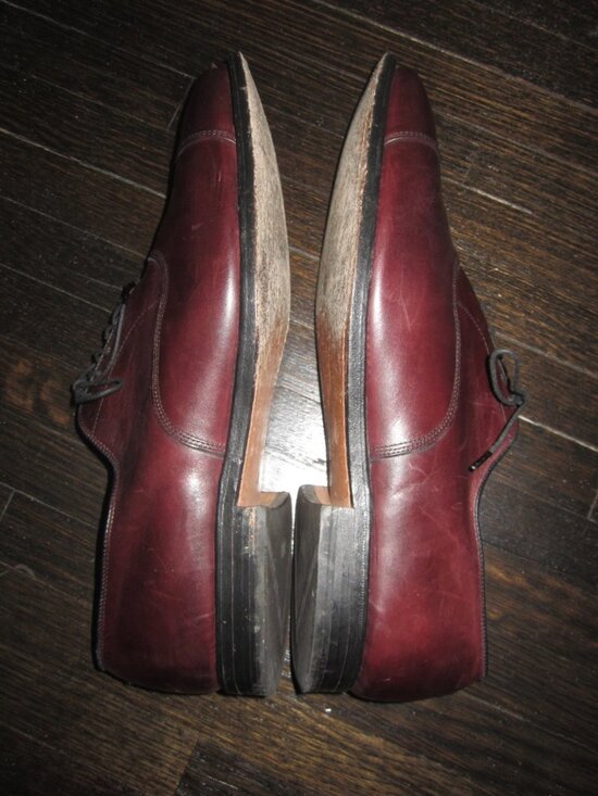 ALLEN EDMONDS PARK AVENUE Cap Toe Oxford Dress Shoes Burgundy Leather Men’s 11.5 main image 3